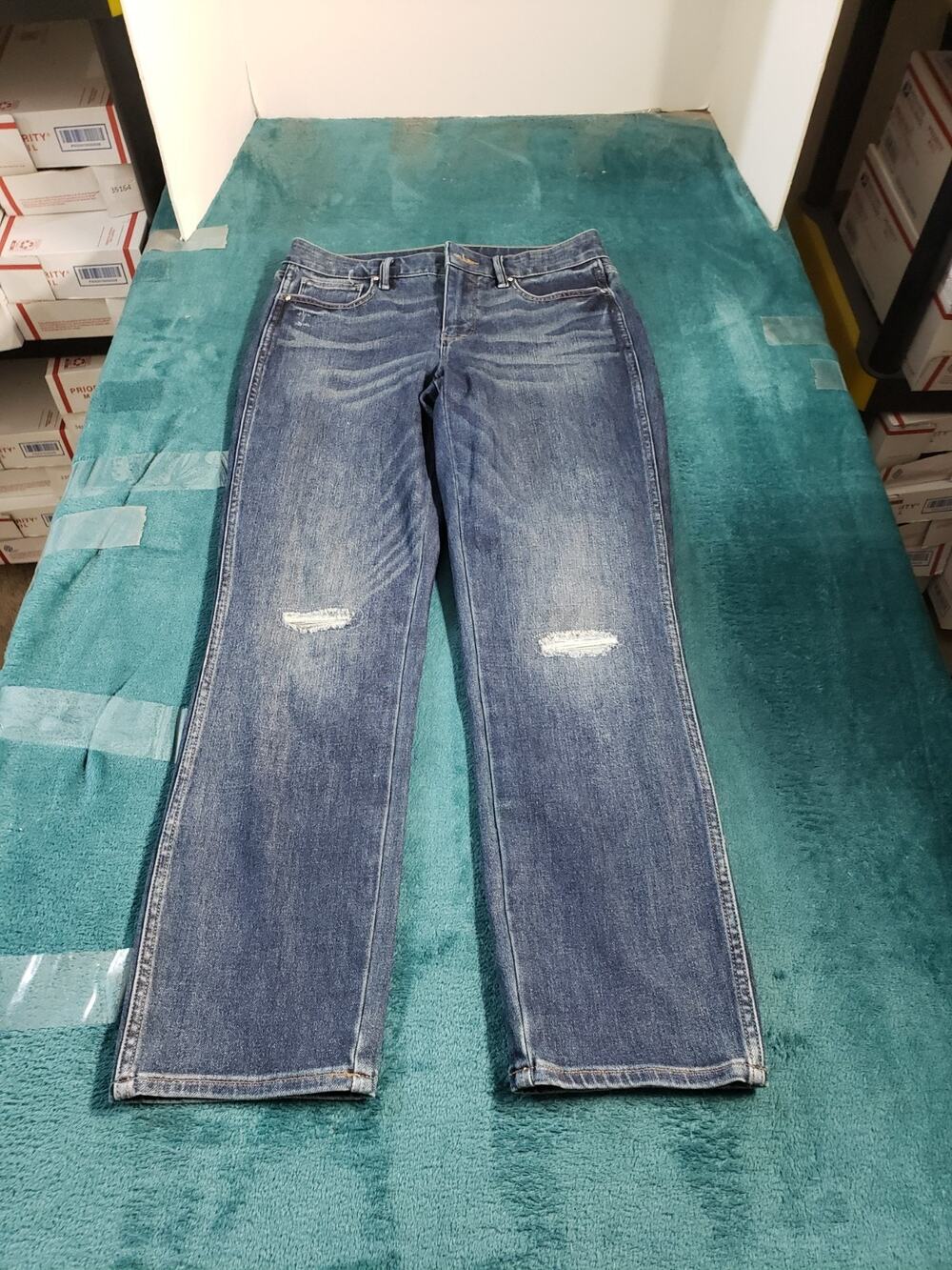 White House Black Market Jeans Size 2 Womens Blue Ladies High Rise The Sculpt